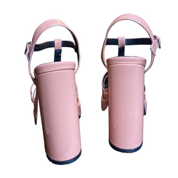 Pink Chunky Platform Heels - Picture 5 of 8